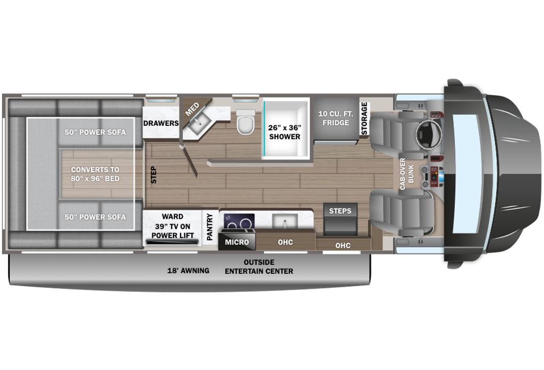 2025 Entegra Accolade Xt 29T Floorplan Image